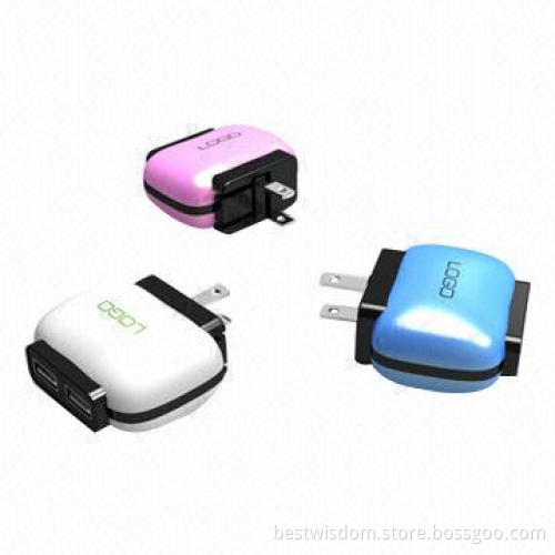 Mobile Phone Charger with Dual USB Port for All Kinds of Digital Devices
